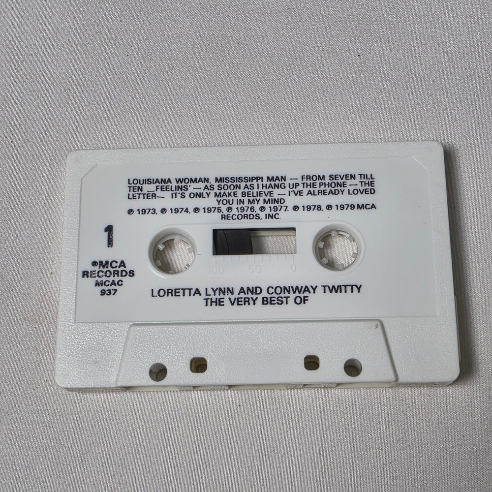 MCA The Very Best of Loretta and Conway Cassette Country Western 1979 Vintage - Picture 4 of 4